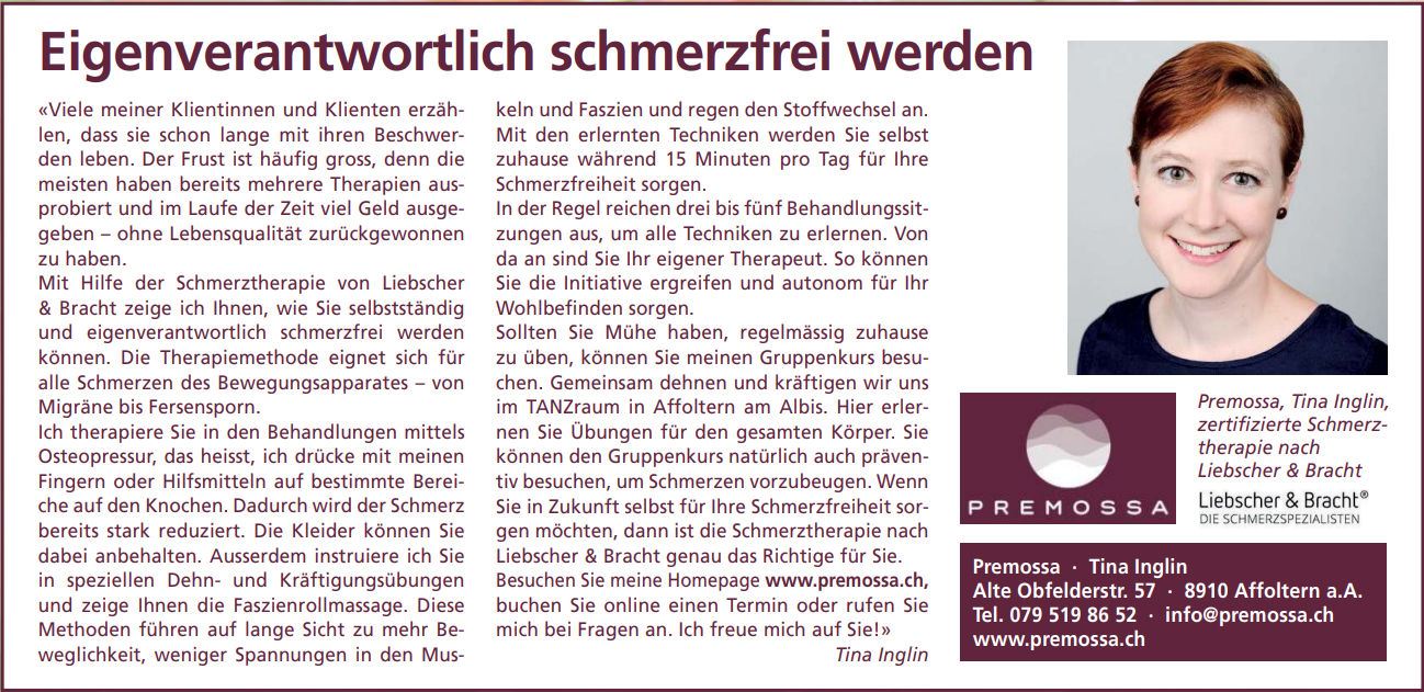 zertifizierte Schmerztherapeutin nach Liebscher & Bracht 